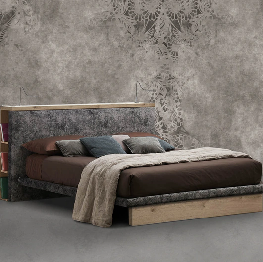 Letto matrimoniale Alba con libreria di Lettissimi