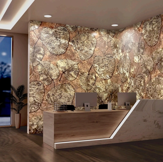 Carta da parati Gold Leaves di Pintdecor