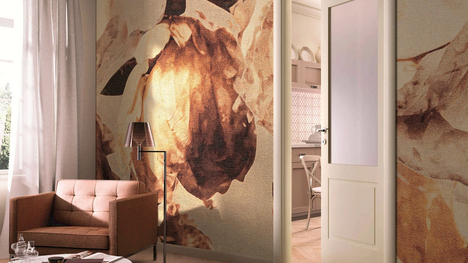 Carta da parati Golden Rose di Pintdecor