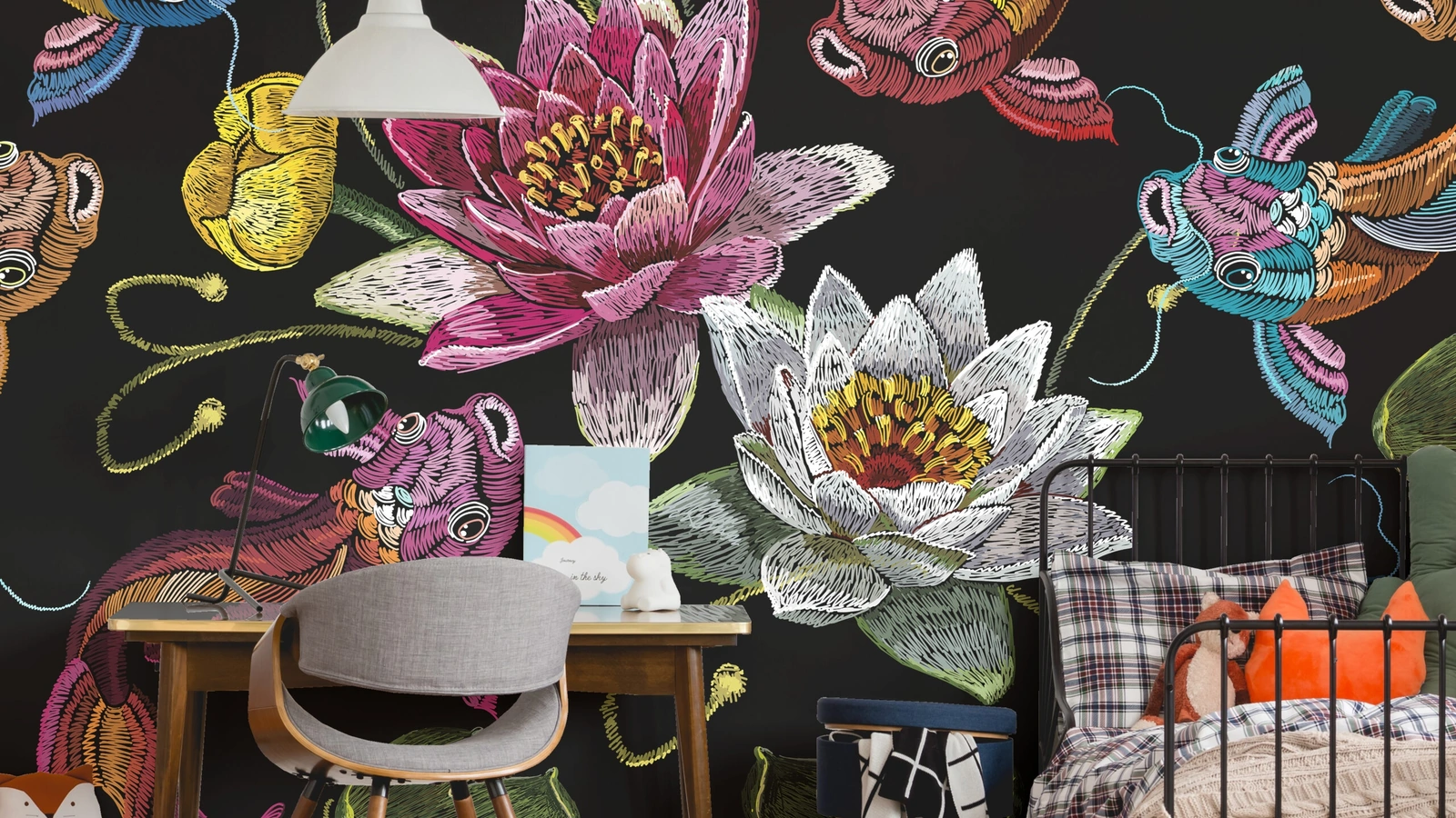 Carta da parati Japanese Pond di Pintdecor