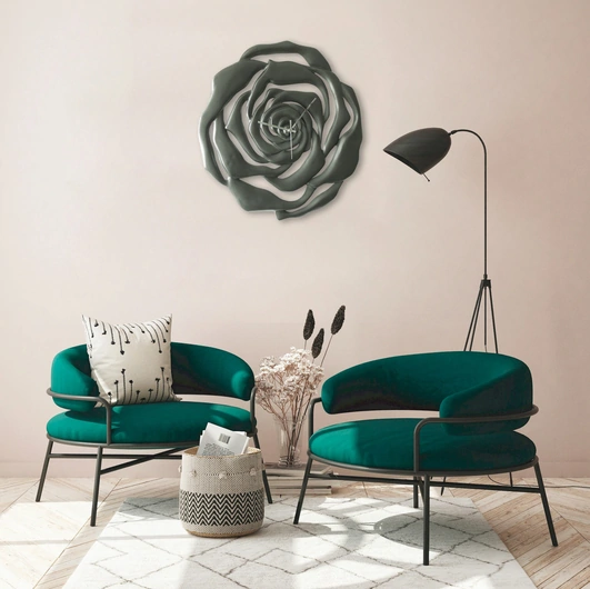 Orologio Demetra Antracite in ceramica laccata di Pintdecor