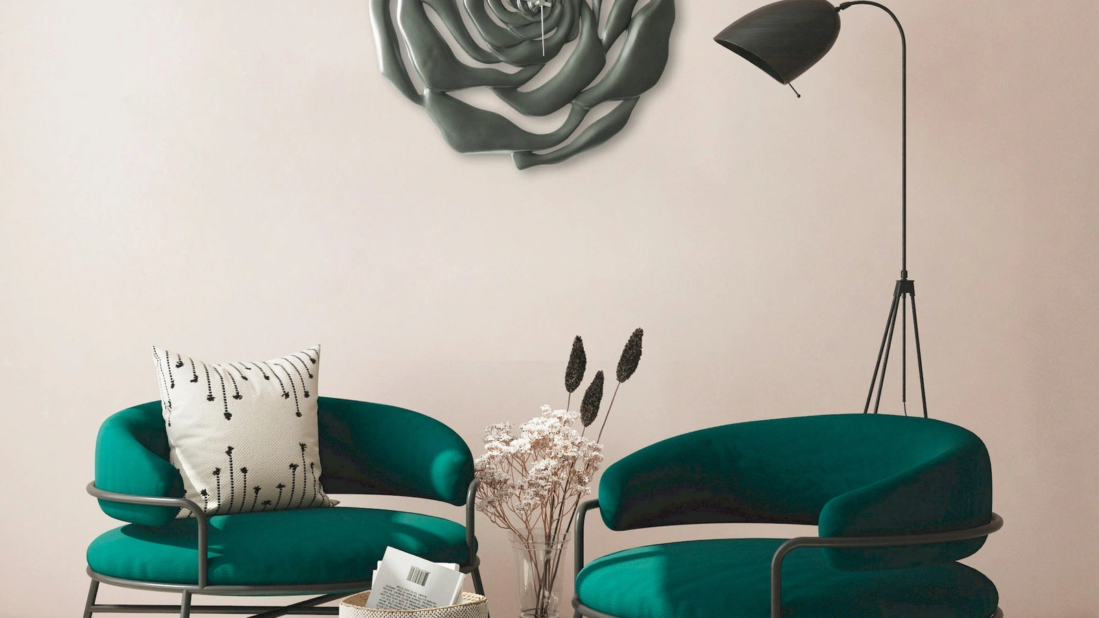 Orologio Demetra Antracite in ceramica laccata di Pintdecor