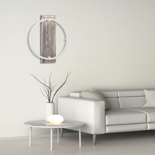 Orologio Bianco Anello di Pintdecor