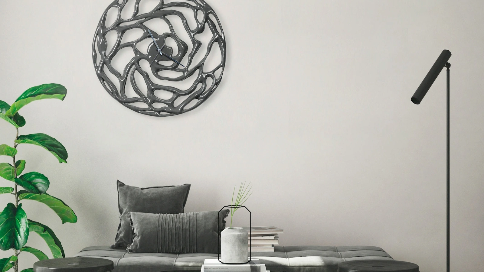 Orologio Fuzzy Grigio Pietra di Pintdecor