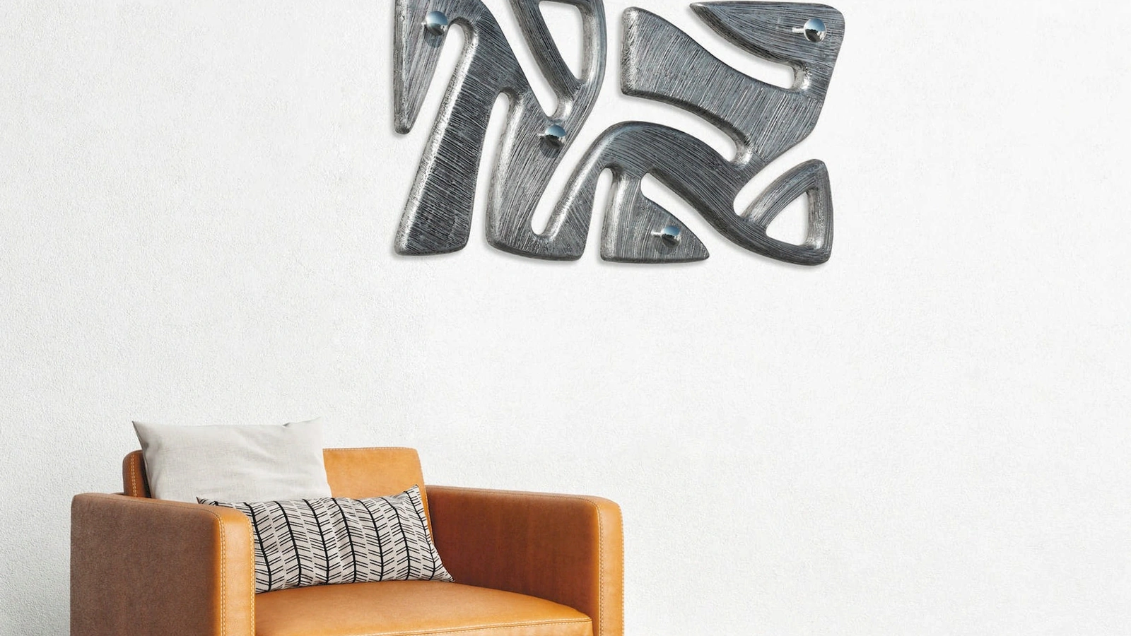 Appendiabiti Tribal decorato a mano con foglia argento di Pintdecor