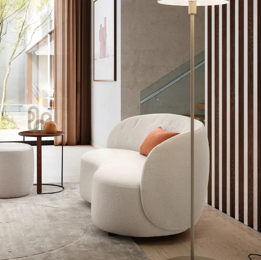 Lampada da terra in metallo laccato Dome di Le Comfort