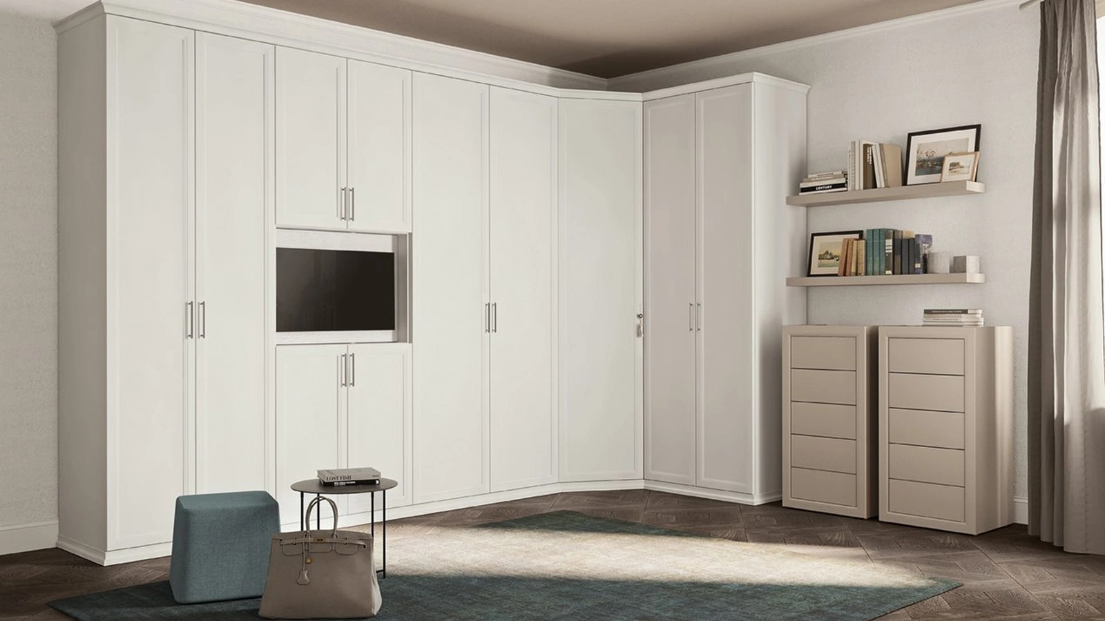 Armadio angolare Arcadia AM006 di Colombini Casa
