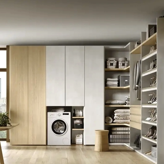 Cabina armadio angolare Taurus T524 di Moretti Compact Giorno Notte