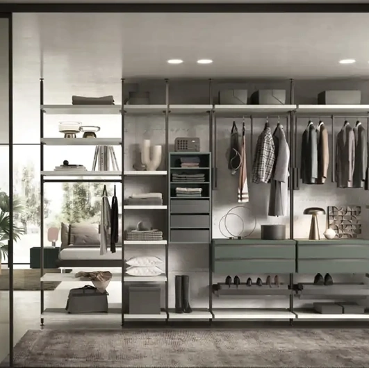 Cabina armadio Virgo V322 in nobilitato e laccato di Moretti Compact Giorno Notte