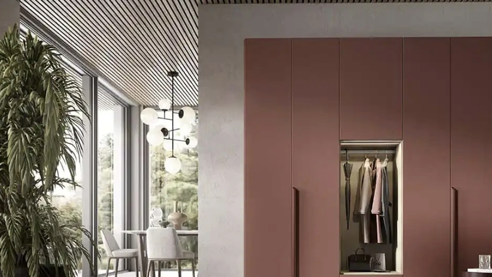 Armadio con ante battenti Utility Libeccio U455 di Moretti Compact Giorno Notte