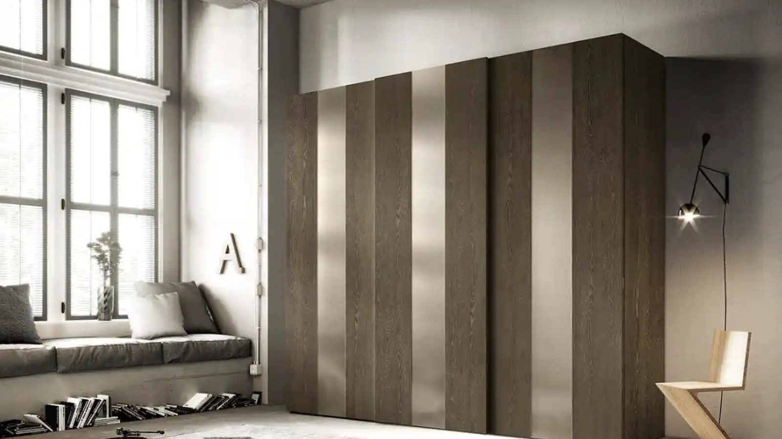 Armadio Maestrale S180 di Moretti Compact Giorno Notte