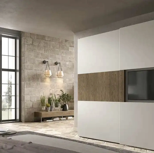 Armadio con ante scorrevoli Brunale TV S159 di Moretti Compact Giorno Notte