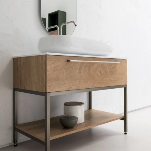 Mobile Bagno da appoggio in nobilitato effetto legno B201 BD010 di Compab