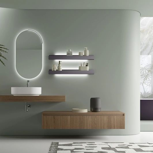 Mobile da Bagno Blend 601 in noce canaletto di Rab Arredobagno