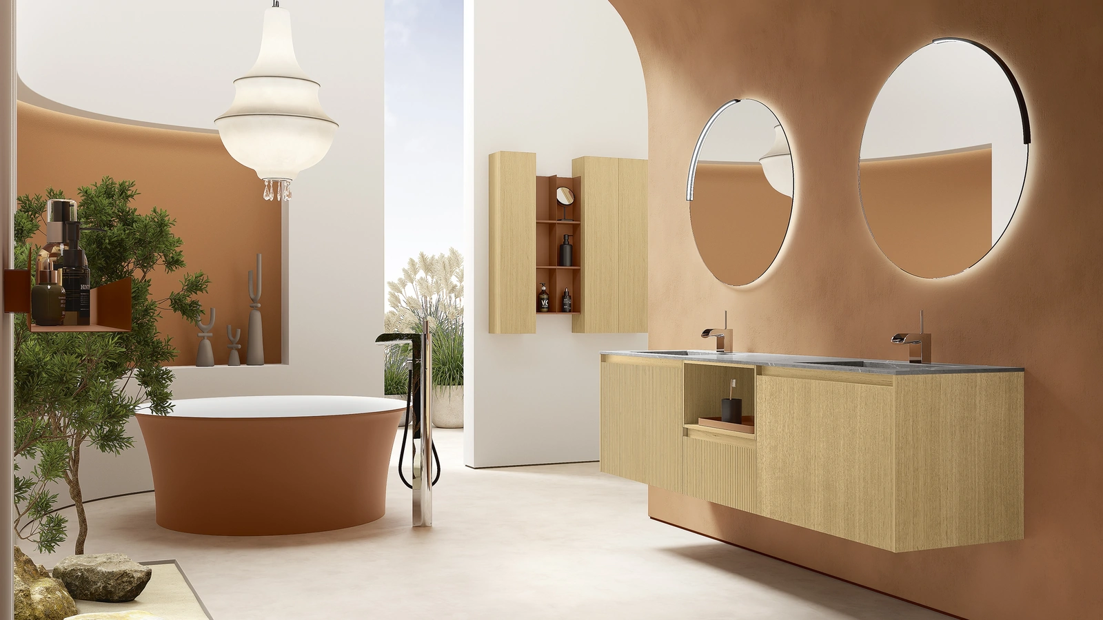 Mobile da Bagno Blend 606 in rovere nordico di Rab Arredobagno
