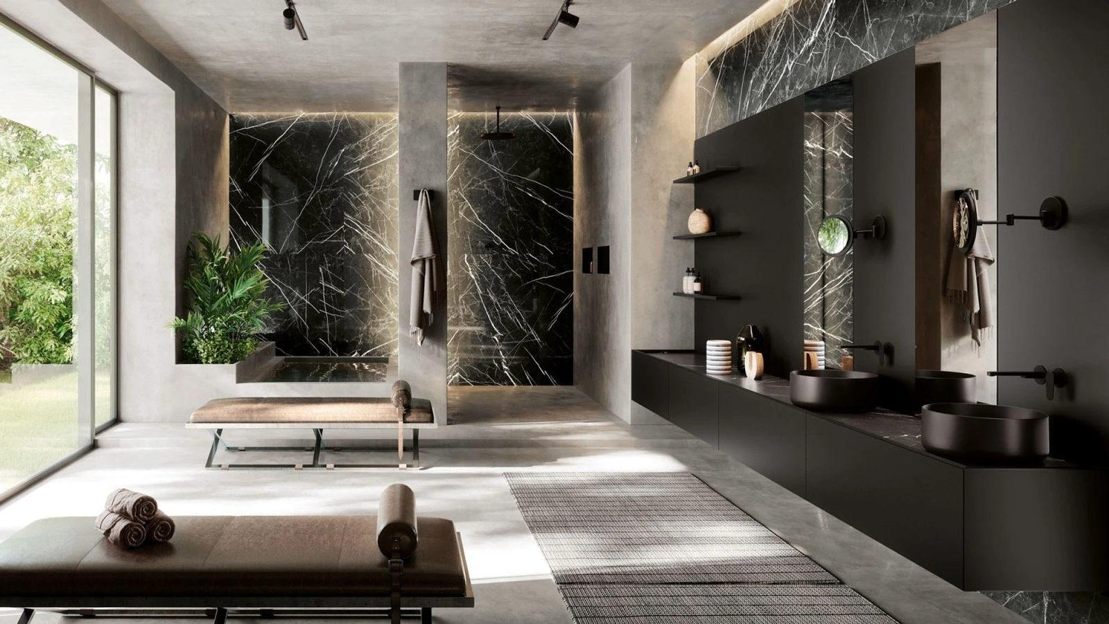 Mobile da Bagno sospeso Kyton 16 di Nova Cucina