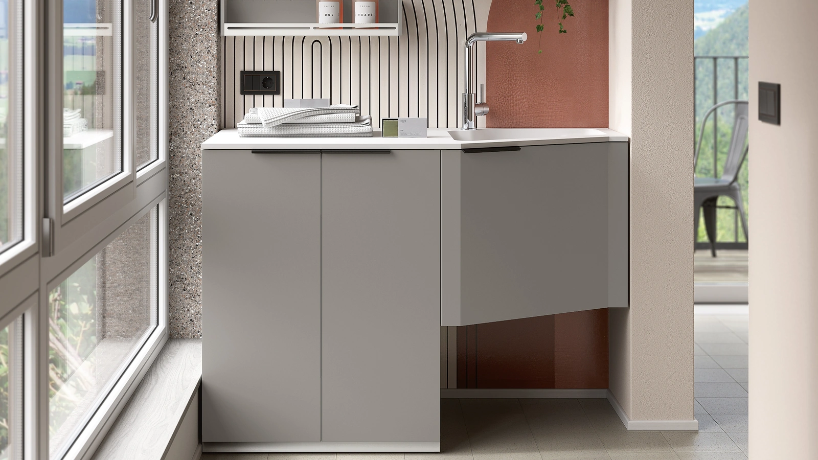 Mobile da Bagno Lavanderie 513 di Rab Arredobagno