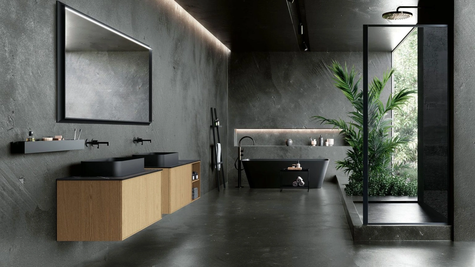 Mobile da Bagno sospeso Line 14 di Nova Cucina