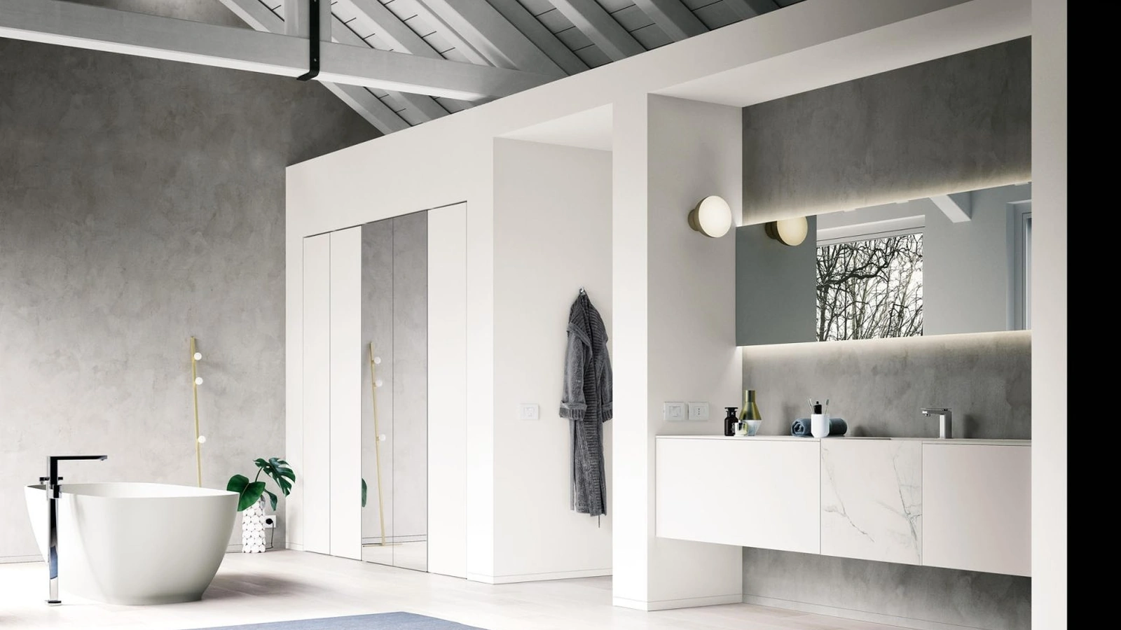 Mobile da Bagno sospeso Mk1 02 di Nova Cucina