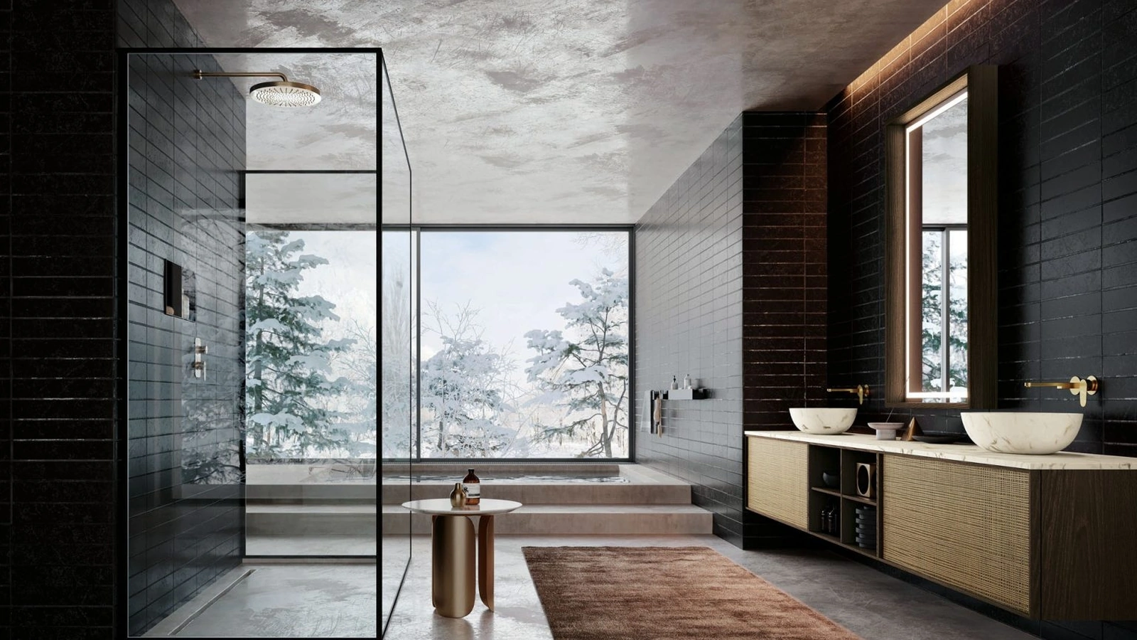 Mobile da Bagno sospeso Planet 02 di Nova Cucina