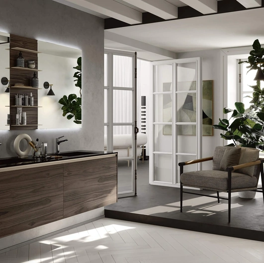 Mobile da Bagno sospeso Soul Wood 105 di Rab Arredobagno