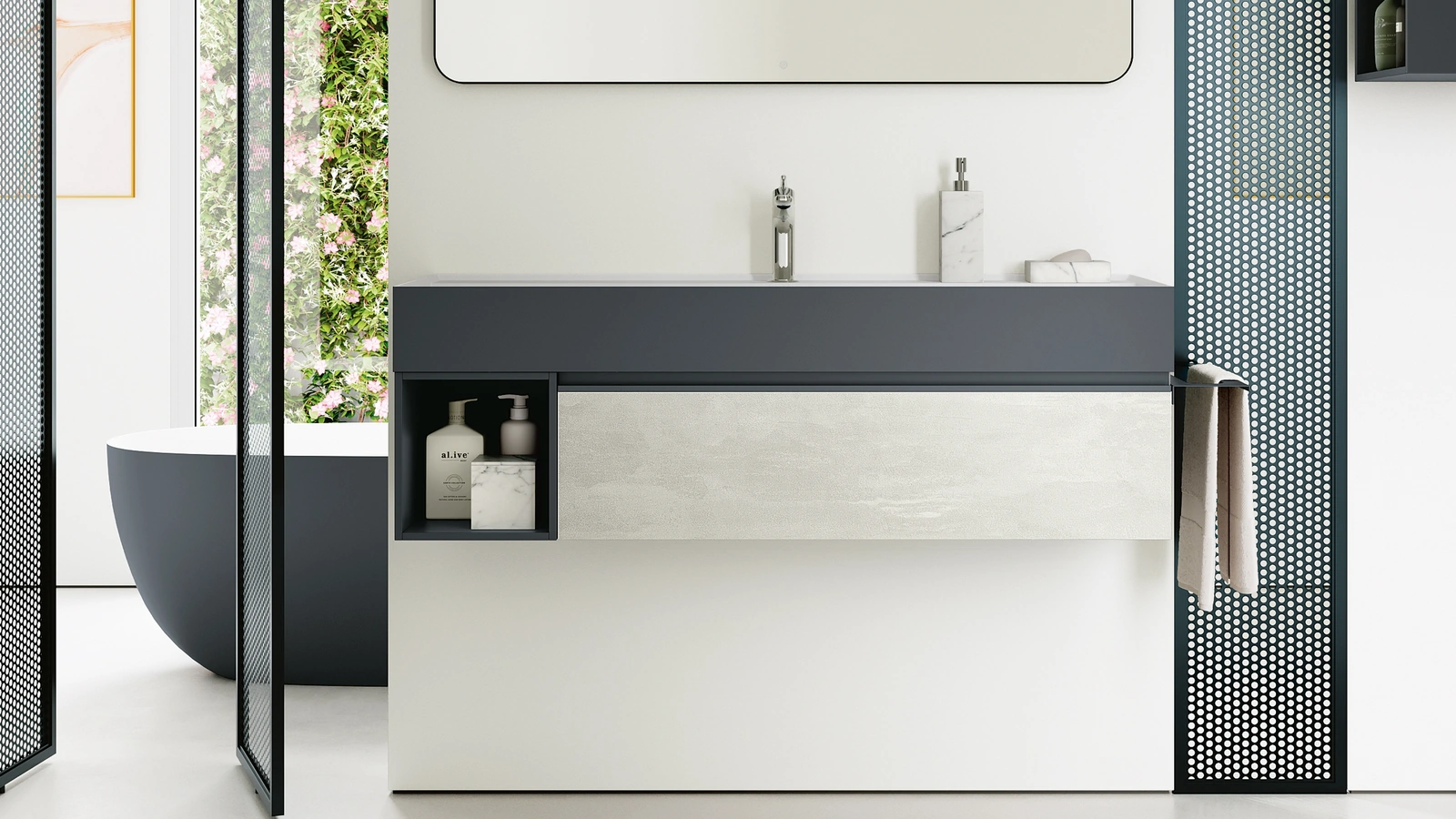 Mobile da Bagno sospeso Thai 415 di Rab Arredobagno