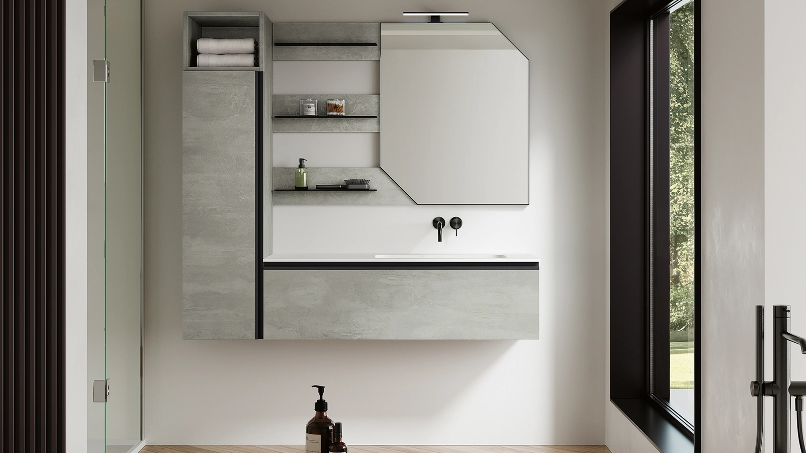 Mobile da Bagno sospeso Thai 420 di Rab Arredobagno