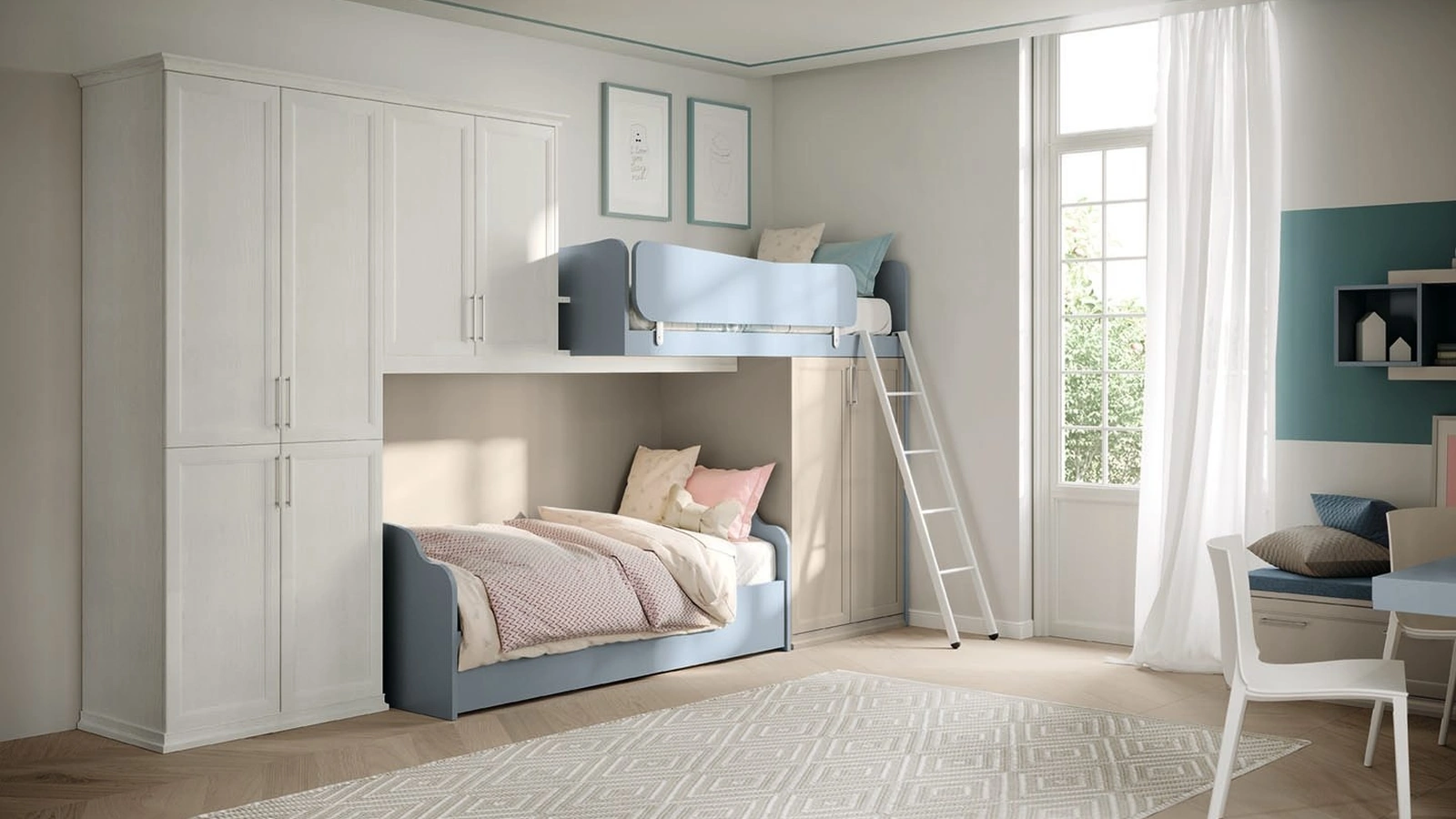 Cameretta a soppalco Arcadia AC024 di Colombini Casa