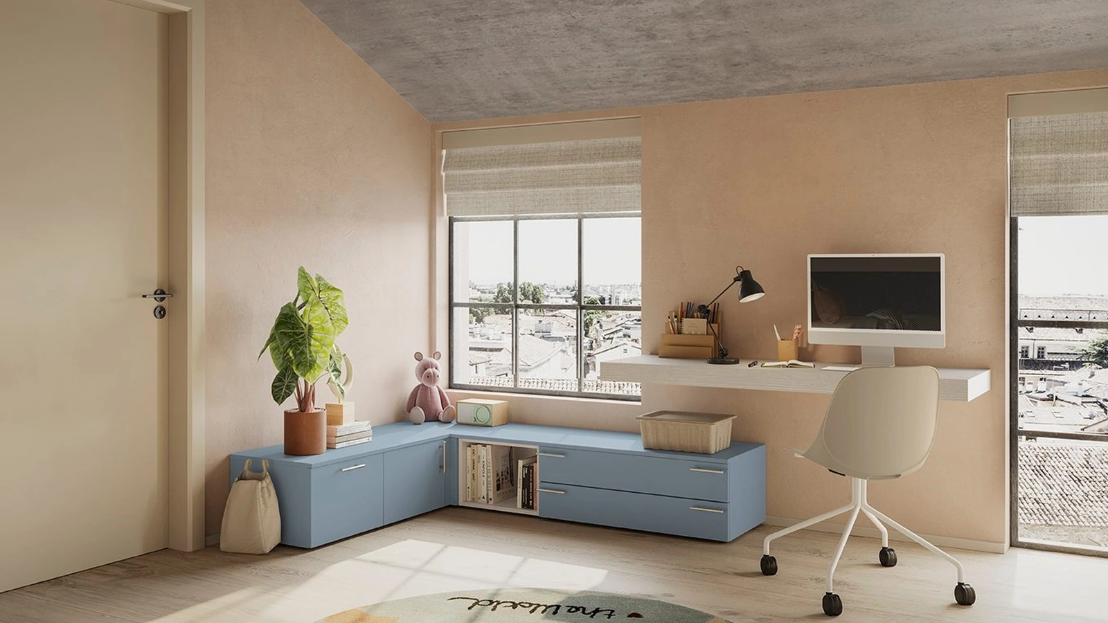 Cameretta con angolo studio Golf K28 di Colombini Casa