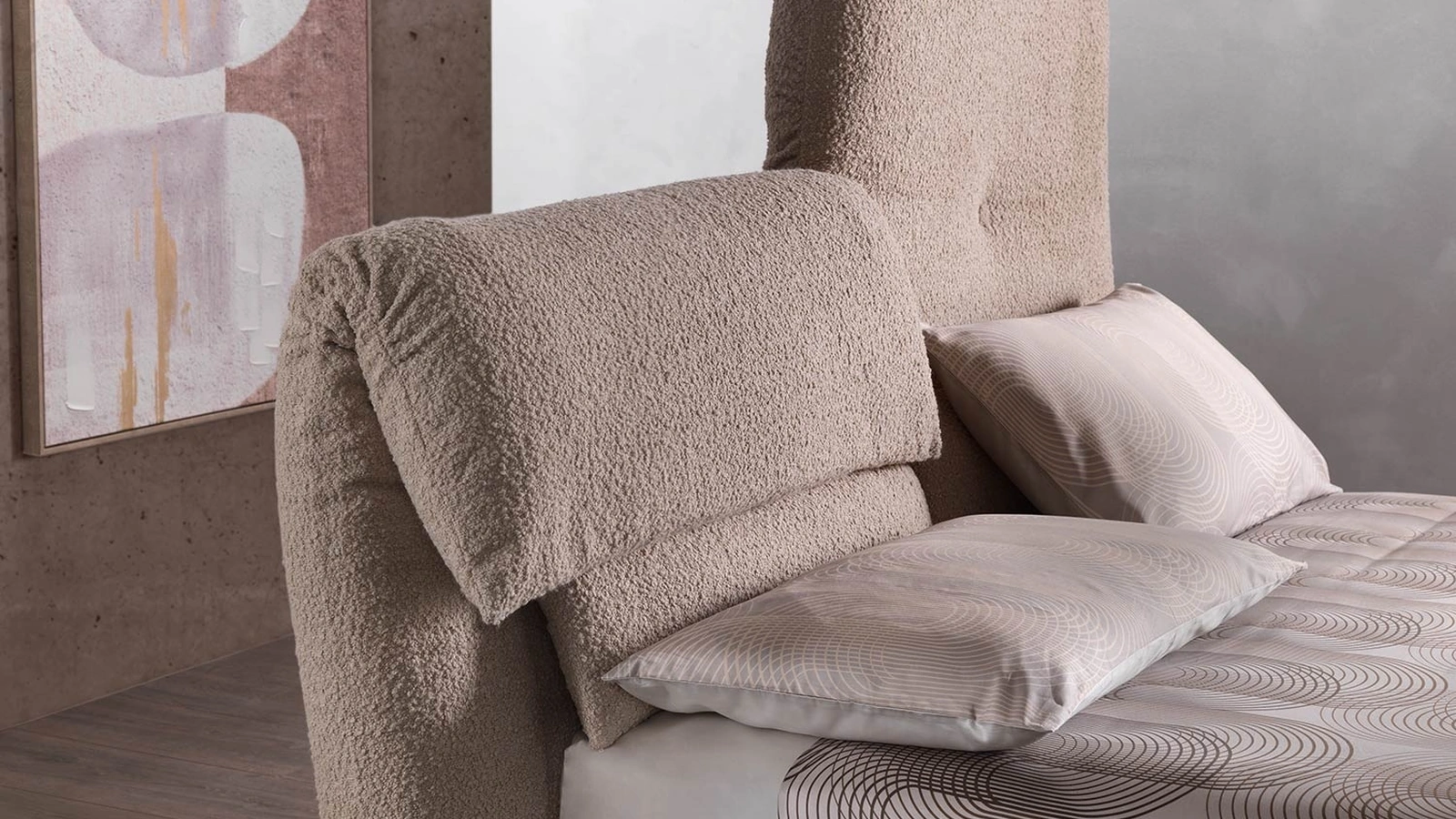 Letto in tessuto con testiera reclinabile Designer Lift di Altrenotti