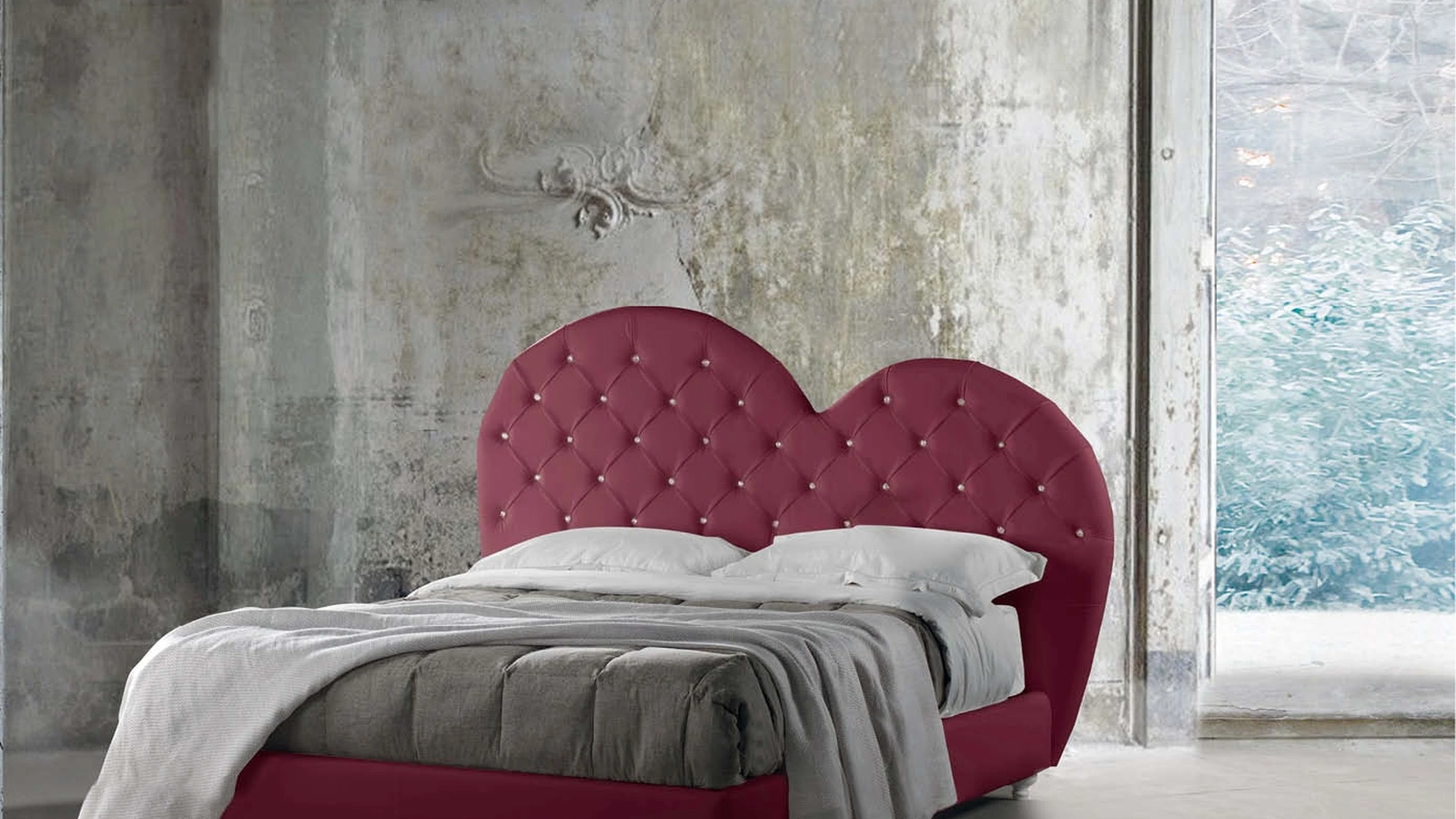 Letto con testiera Anemone di Lettissimi