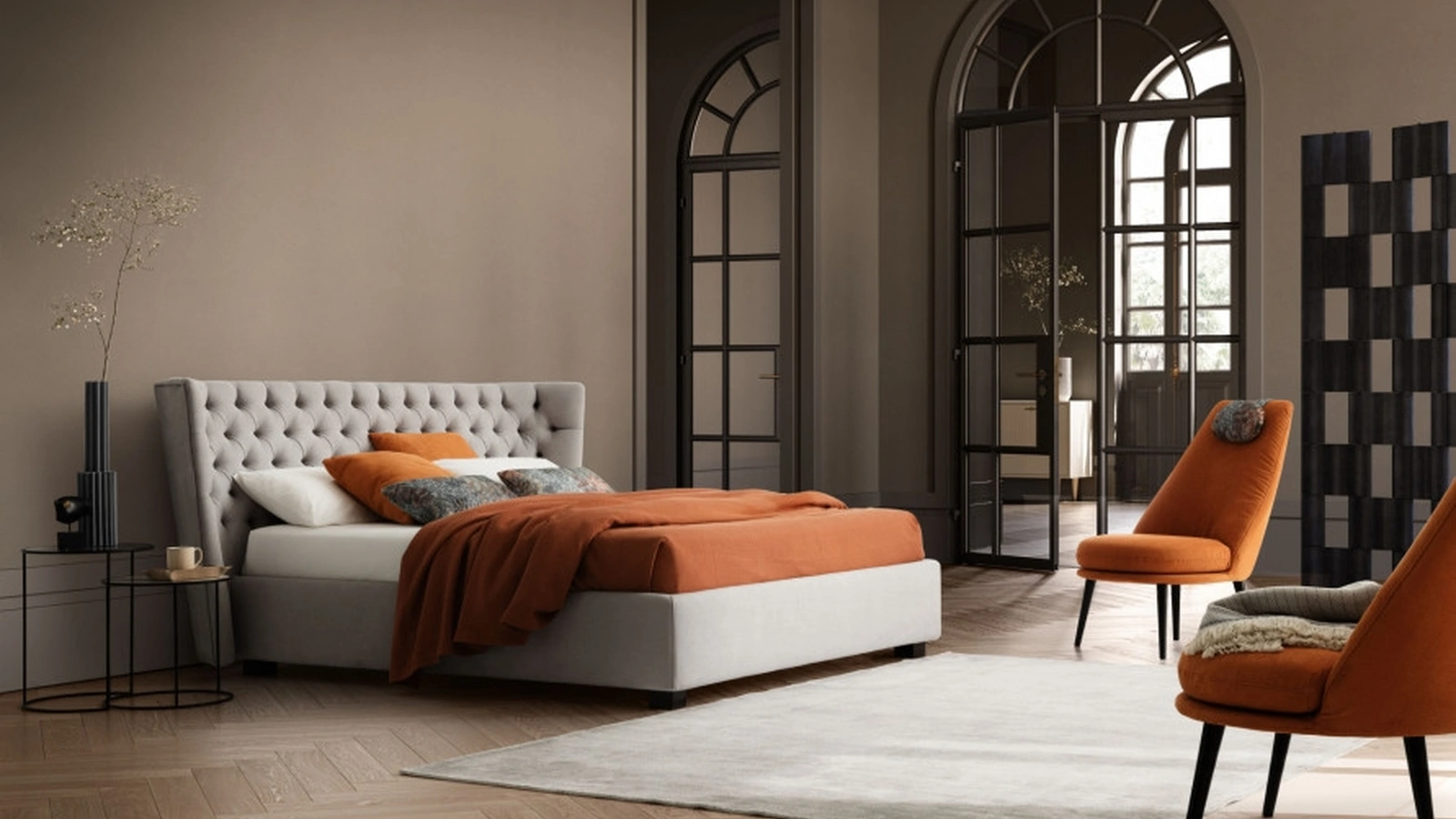 Letto con testiera trapuntata Caravaggio di Le Comfort