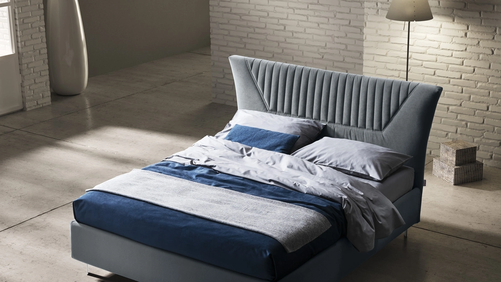 Letto in tessuto imbottito Chloé di Stilfar Italia