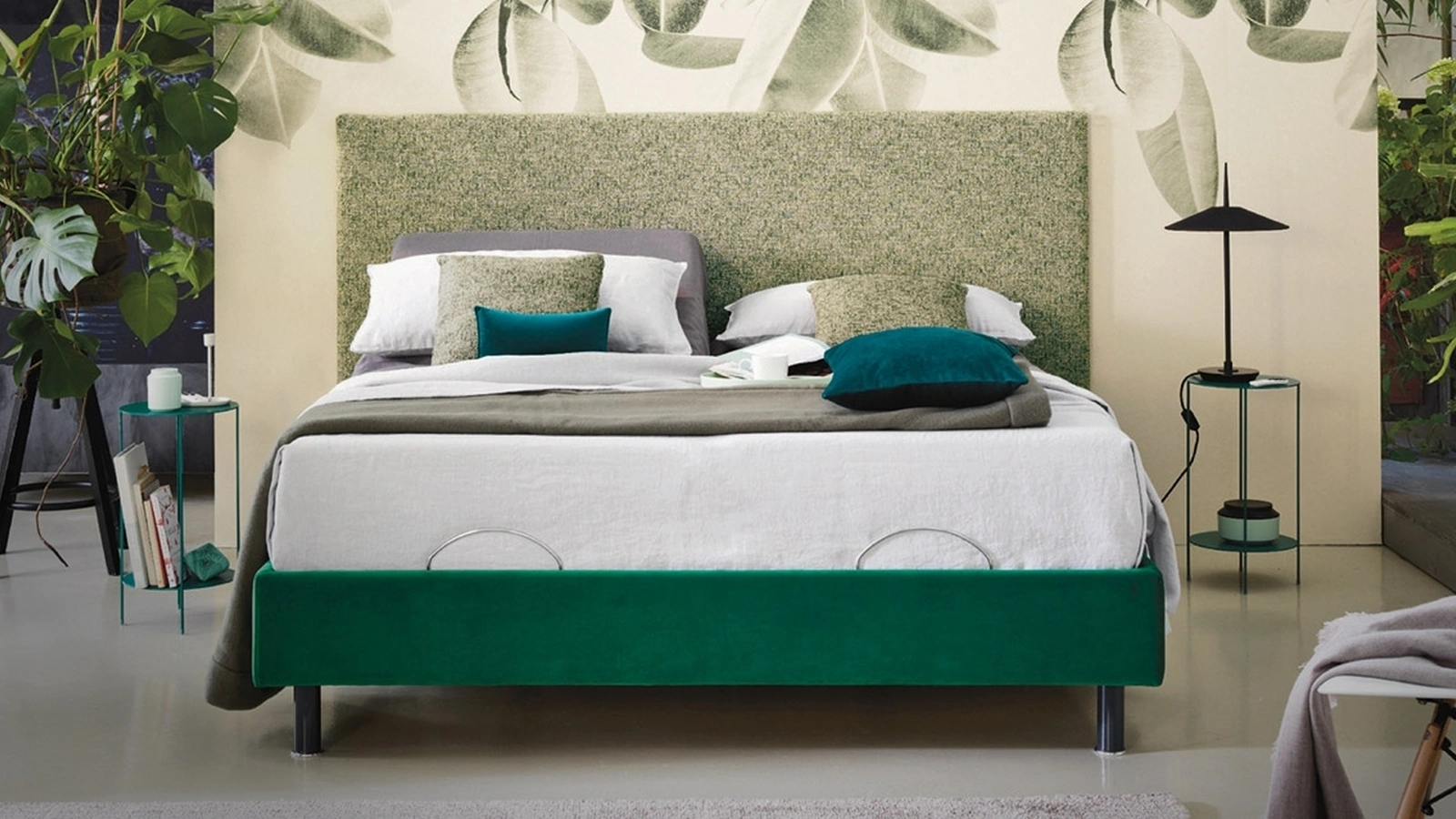 Letto Simplicity More M60 in tessuto di Dorsal