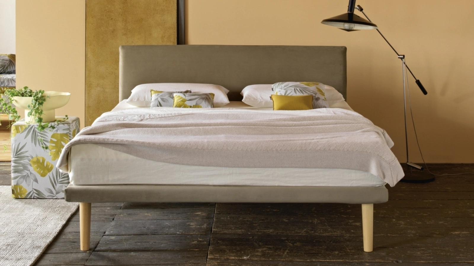 Letto con testiera Simplicity Project C03 di Dorsal