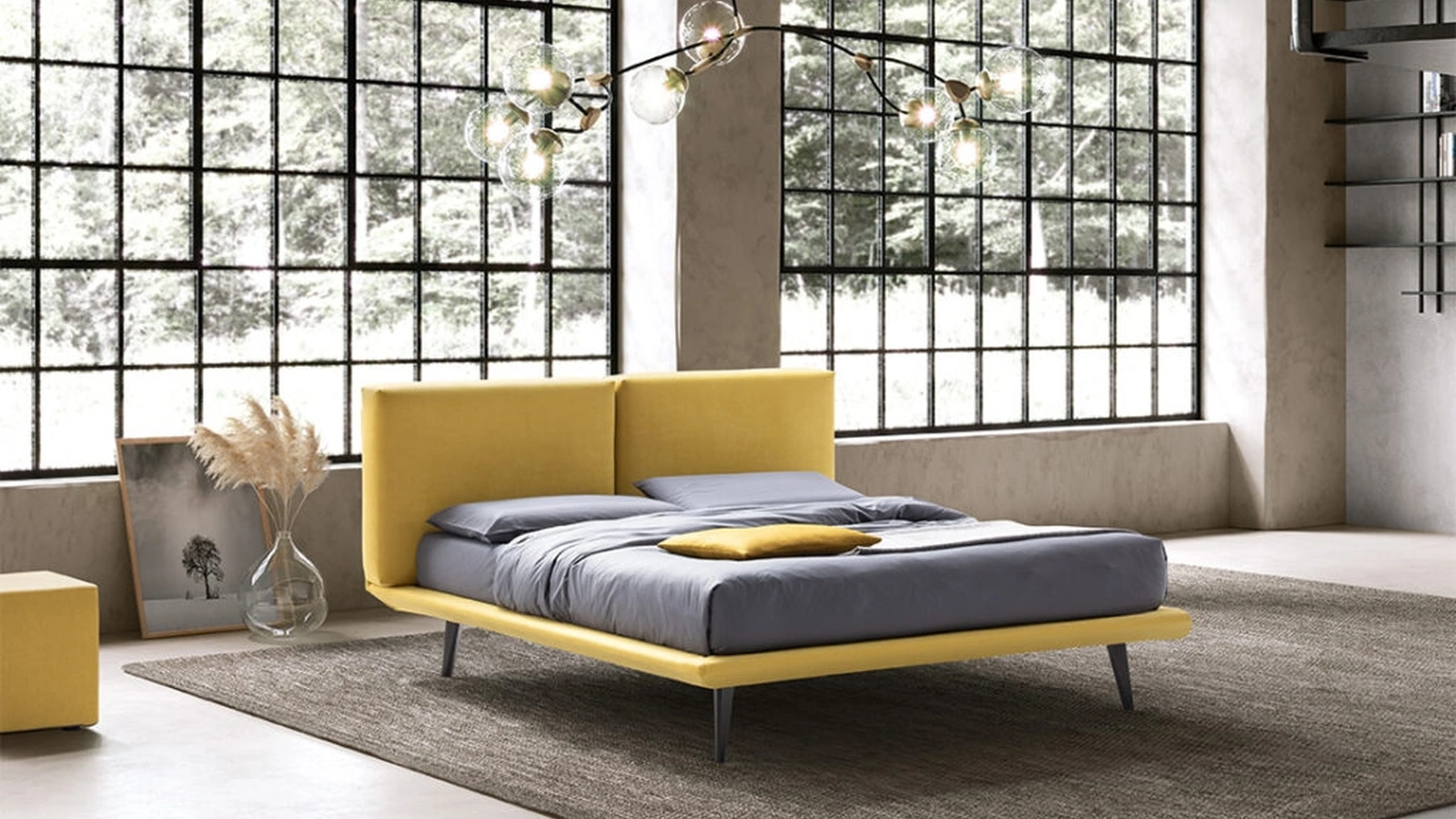 Letto Enea 24 in tessuto imbottito di Stilfar Italia