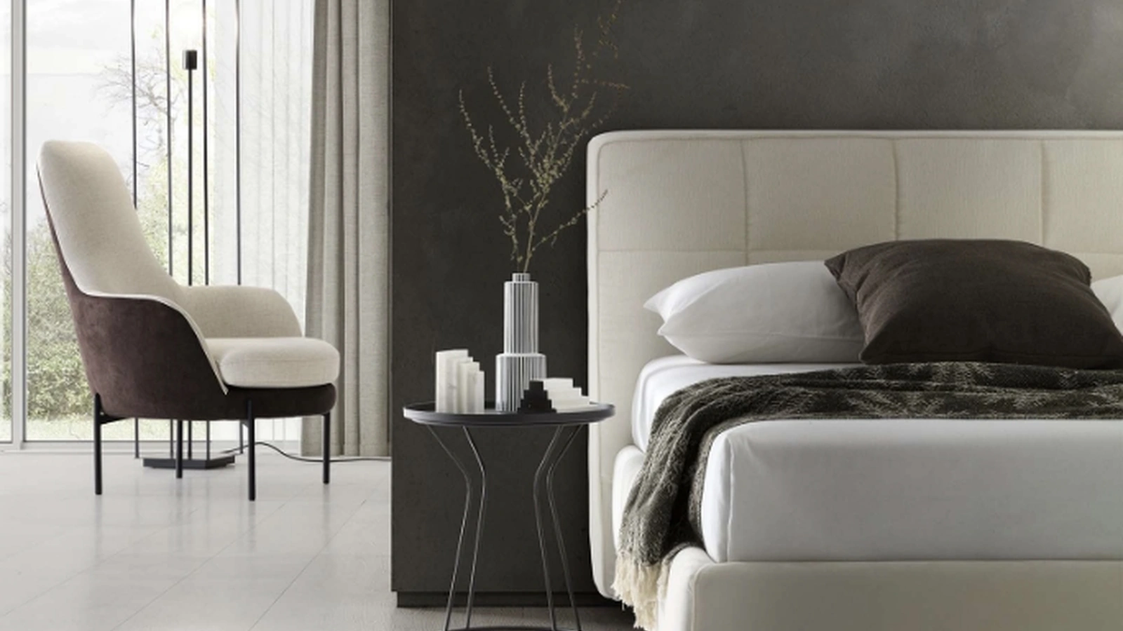 Letto in tessuto Gaucho di Le Comfort