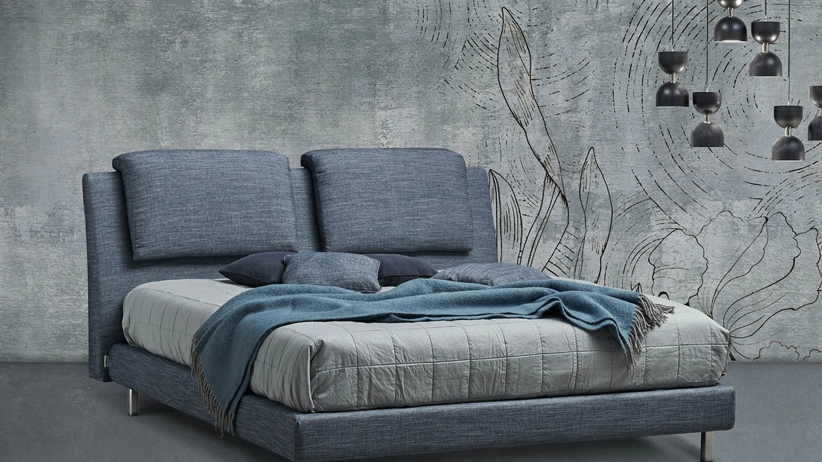 Letto con testiera Camelia di Lettissimi