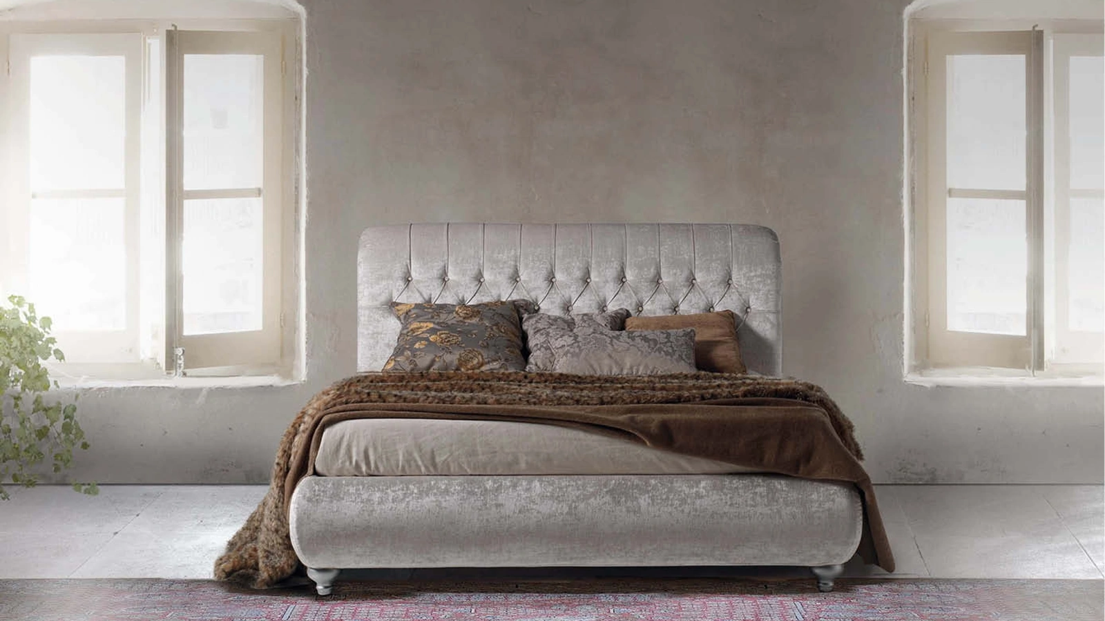 Letto imbottito London di Lettissimi