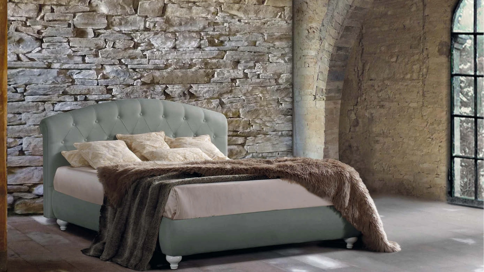 Letto con testiera Novecento di Lettissimi