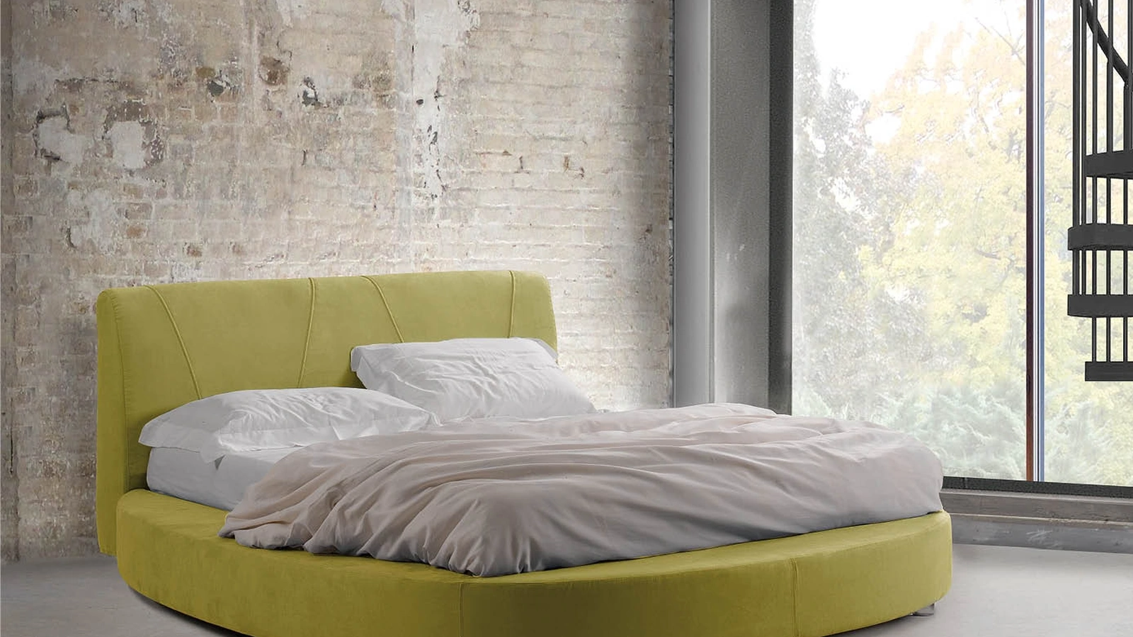 Letto in tessuto con testiera Prestige di Lettissimi