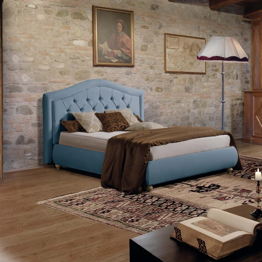 Letto con contenitore Sogno Capitonnè di Lettissimi