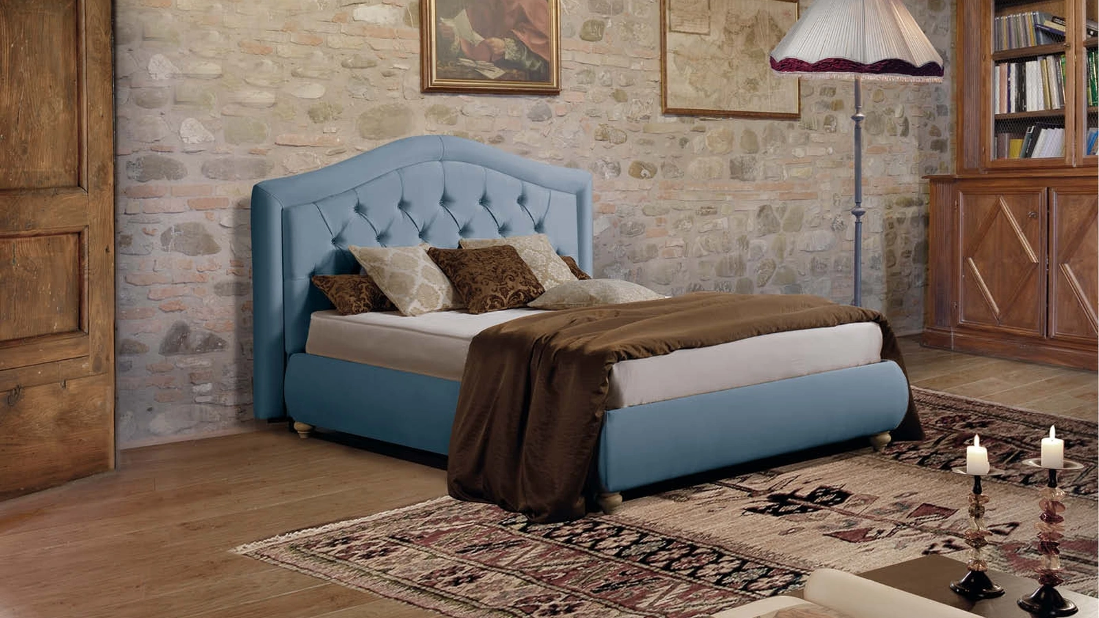 Letto con contenitore Sogno Capitonnè di Lettissimi