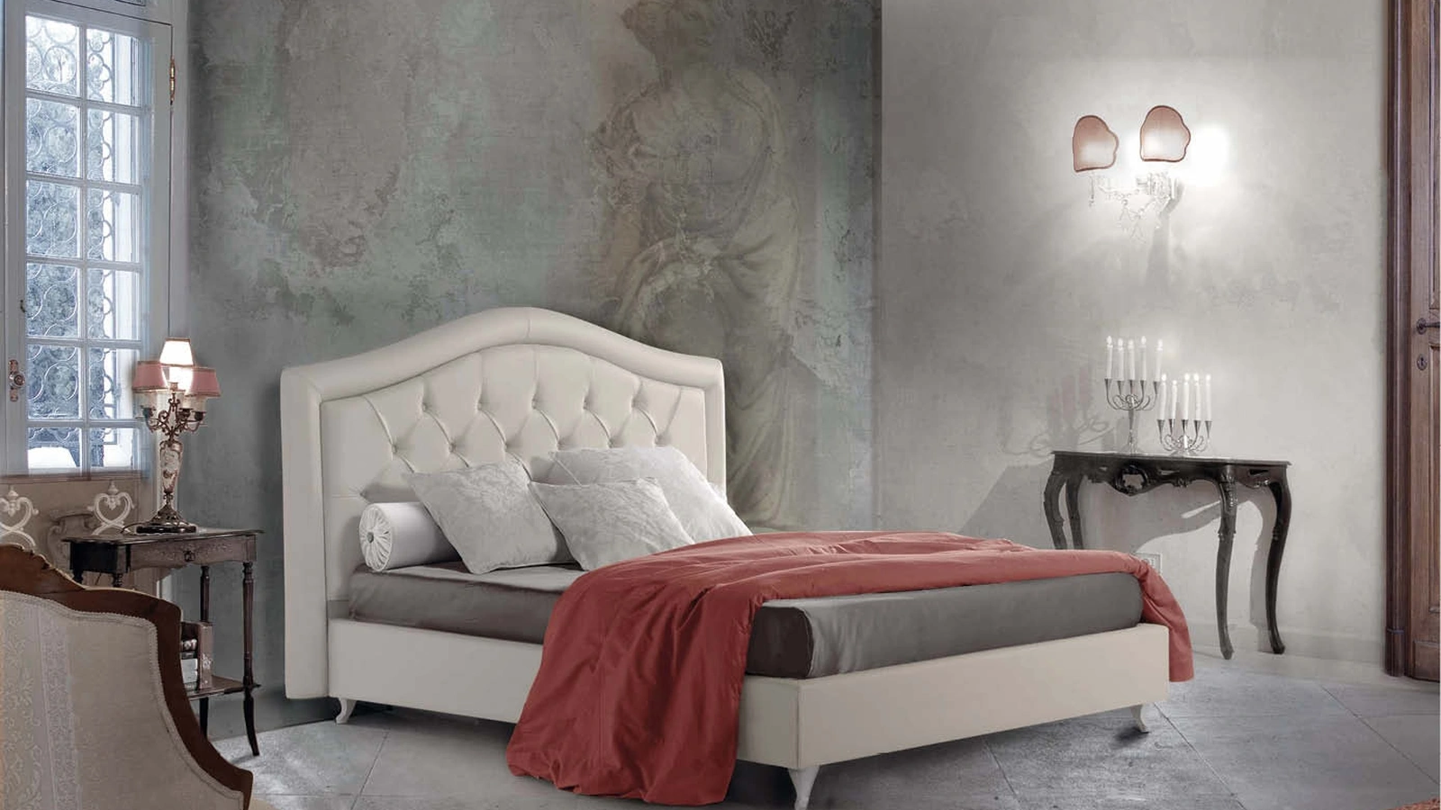 Letto con contenitore Sogno Capitonnè di Lettissimi