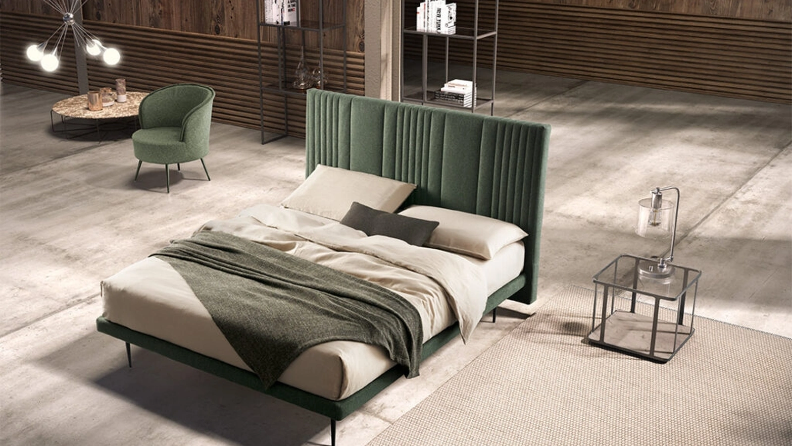 Letto matrimoniale trapuntato Matrix di Stilfar Italia