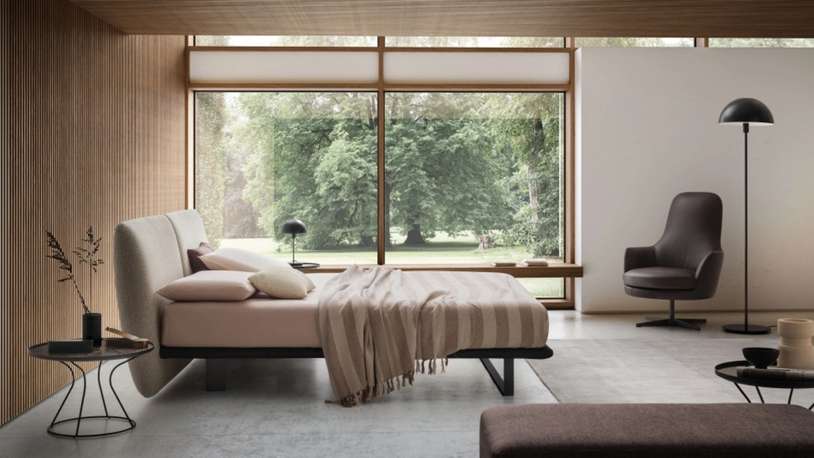 Letto in tessuto imbottito Monaco di Le Comfort