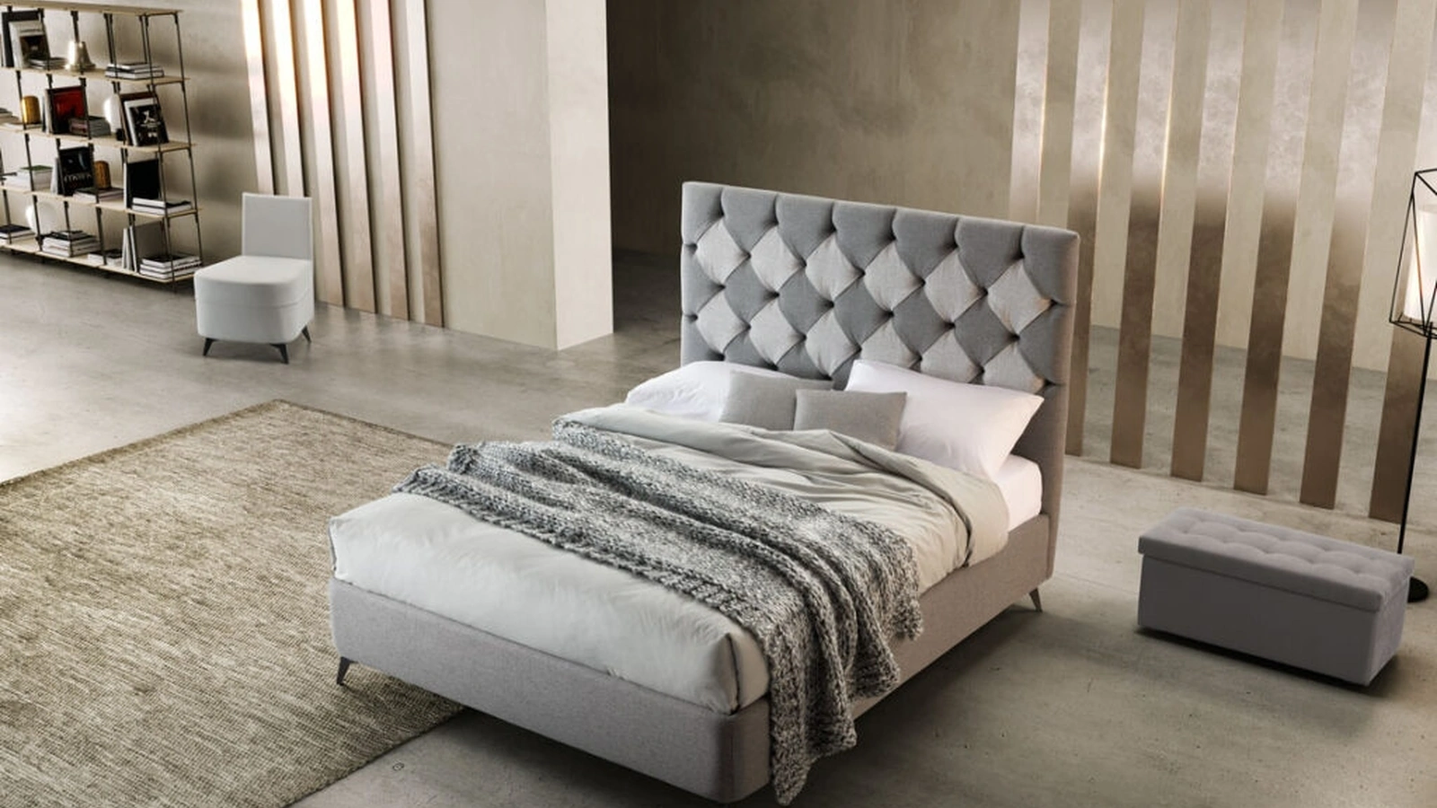 Letto con testiera Mosaico di Stilfar Italia