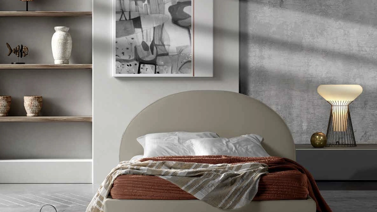 Letto con testiera arrotondata Rondò di Lettissimi