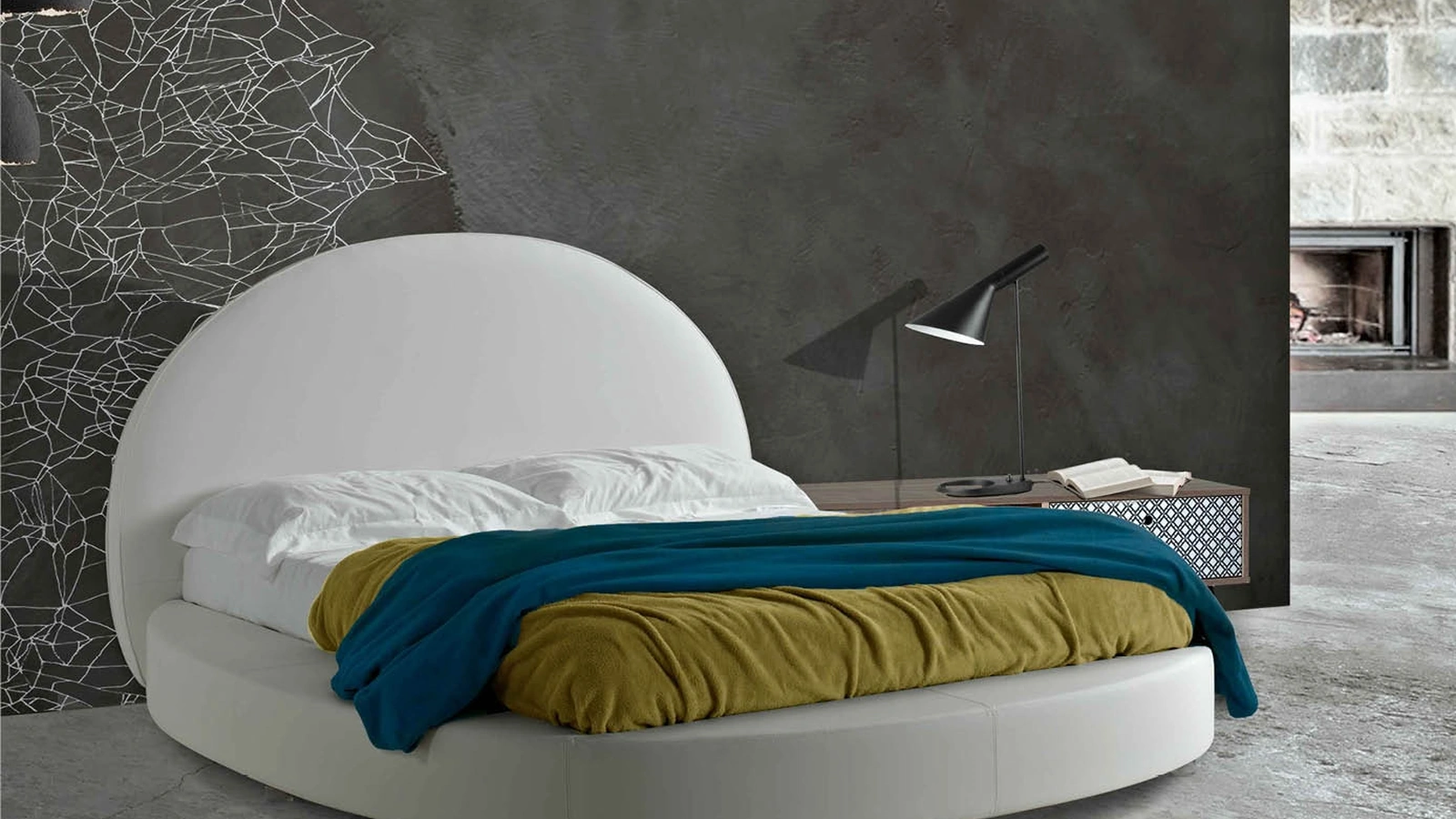 Letto con testiera arrotondata Rondò di Lettissimi