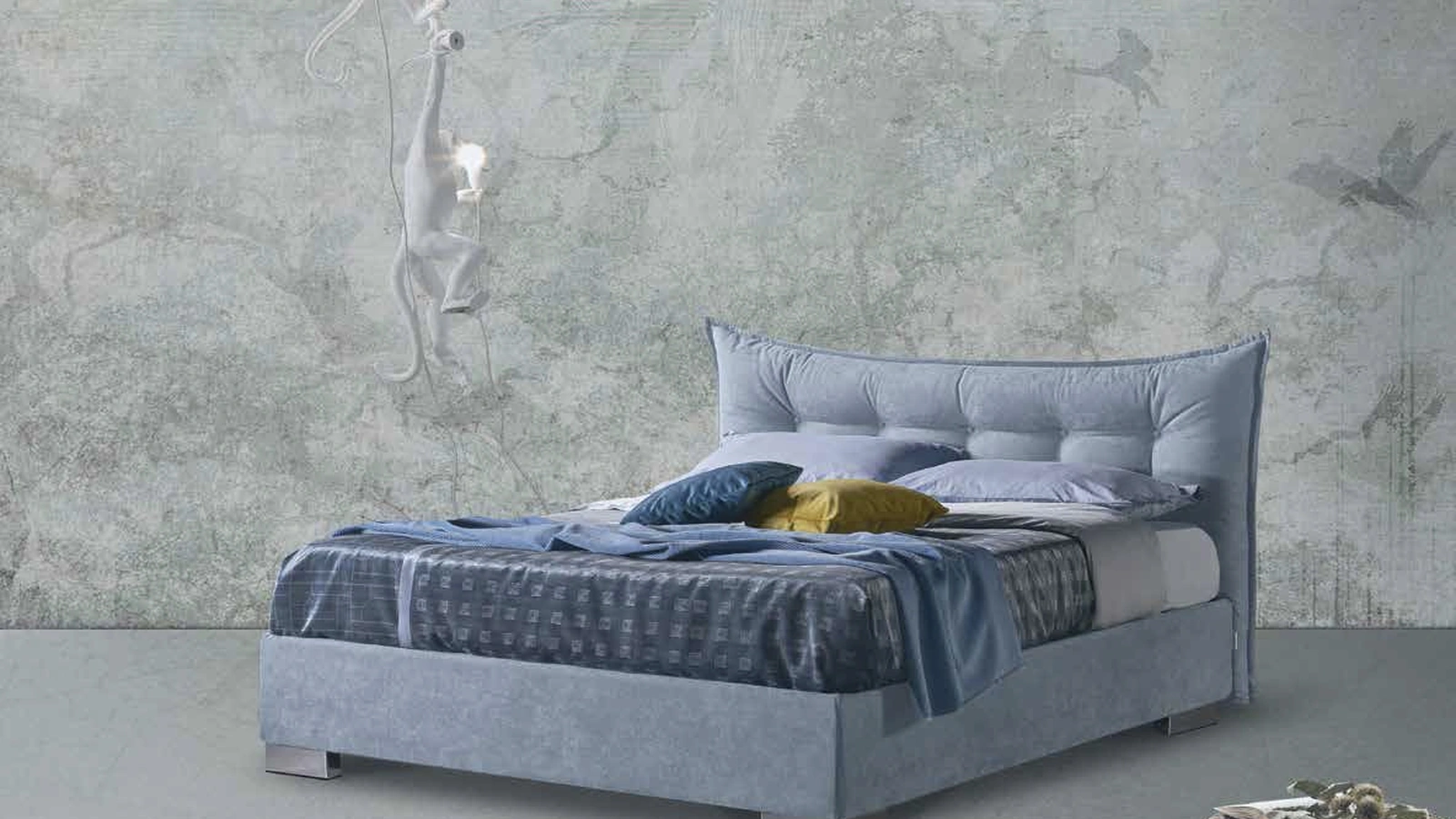 Letto imbottito Selene di Lettissimi